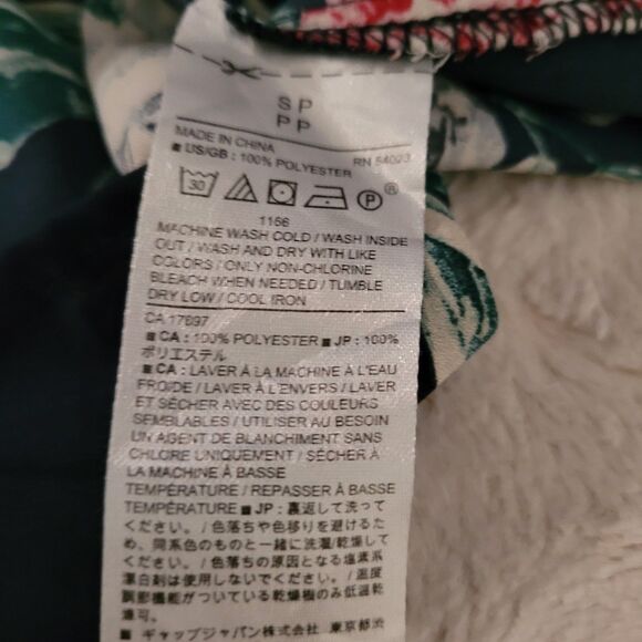 Banana Republic Womens Top Size Small Petite Blue Floral Boho Peplum - Picture 8 of 10